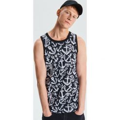 Tank top w kotwice - Czarny. T-shirty męskie marki Cropp. Za 39.99 zł.