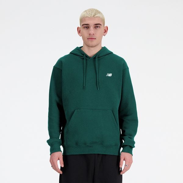 Bluza męska New Balance MT41508NWG – zielona. Zielone bluzy męskie New Balance, m, z aplikacjami, z bawełny, bez kaptura. Za 169.99 zł.