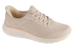 Buty sportowe Sneakersy damskie, Slip-Ins Bobs Squad Chaos. Brązowe obuwie sportowe damskie Skechers, bez wzorów, z materiału, trekkingowe. Za 319.99 zł.