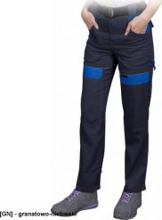 R.E.I.S. CORTON-L-T - Damskie spodnie ochronne do pasa CORTON, tkane 100% bawełna 260 g/m2 6 kieszeni elementy odlaskowe - granatowo-niebieski 36. Brązowe spodnie materiałowe damskie R.E.I.S., l, bez wzorów, z bawełny. Za 114.90 zł.