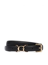 Guess Pasek Damski BW9300 P5420 Czarny. Czarne paski damskie Guess, z aplikacjami, ze skóry. Za 159.99 zł.