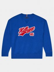 Tommy Hilfiger Bluza Script KB0KB08724 D Niebieski Regular Fit. Niebieskie bluzy dla chłopców Tommy Hilfiger, bez wzorów, z bawełny, bez ramiączek, bez kaptura. Za 329.99 zł.