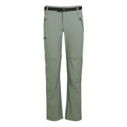 Rozpinane, elastyczne spodnie trekkingowe Regatta Xert III. Zielone spodnie sportowe męskie Regatta, na lato, bez wzorów, trekkingowe. W wyprzedaży za 368.00 zł.