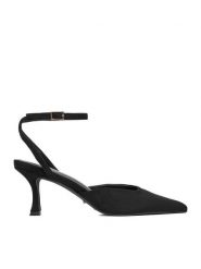 DeeZee Czółenka CEO-CWBFS11610 Czarny. Czarne czółenka damskie DeeZee, bez wzorów, z materiału, bez obcasa, bez zapięcia. Za 129.99 zł.