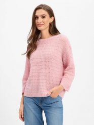 JOOP! Sweter z domieszką alpaki i wełny Kobiety Wełna różowy, 38. Czerwone swetry damskie JOOP!, bez wzorów, z dzianiny, bez kołnierzyka, bez ramiączek, bez kaptura. Za 879.95 zł.