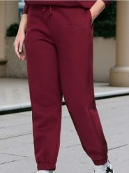 Spodnie jogger - fioletowy. Fioletowe spodnie materiałowe damskie Sinsay, l, bez wzorów. Za 39.99 zł.