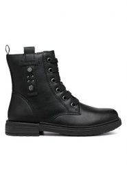 Geox Kozaki Jr Eclair J469QM 0009F C9999 S Czarny. Czarne buty zimowe dziewczęce Geox, bez wzorów, ze skóry, bez zapięcia. Za 329.99 zł.