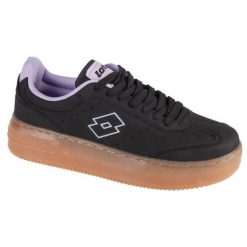 Buty Sportowe Lotto Iskar na Platformie Pf Rb 2400282W-1147 czarne. Czarne obuwie sportowe damskie bez wzorów, z gumy. Za 195.45 zł.