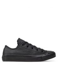 Converse Trampki Chuck Taylor All Star Mono Leather 135253C Czarny. Czarne trampki i tenisówki damskie Converse, bez wzorów, ze skóry, retro, bez zapięcia. Za 322.99 zł.