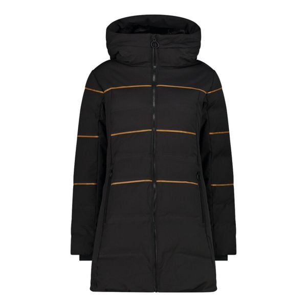 Płaszcz damski turystyczne CMP 33K0406. Brązowe kurtki damskie CMP, xl, bez wzorów, z materiału, długie, z kapturem. Za 1,299.99 zł.