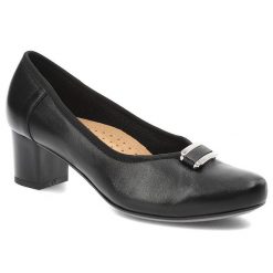 Czarne Półbuty Armodo Damskie Eleganckie Buty. Czarne czółenka damskie Armodo, na wiosnę, bez wzorów, ze skóry, eleganckie, bez obcasa, bez zapięcia. Za 319.00 zł.