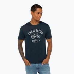 Koszulka męska super.natural Better Bike Tee. Niebieskie koszulki sportowe męskie super.natural, m, bez wzorów, bez kołnierzyka, bez ramiączek, narciarskie. Za 239.99 zł.