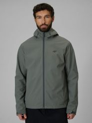 4F Kurtka softshell membrana 5000 męska - zielona 3XL. Zielone kurtki męskie 4f, m, bez wzorów, z materiału, bez kaptura. Za 299.99 zł.