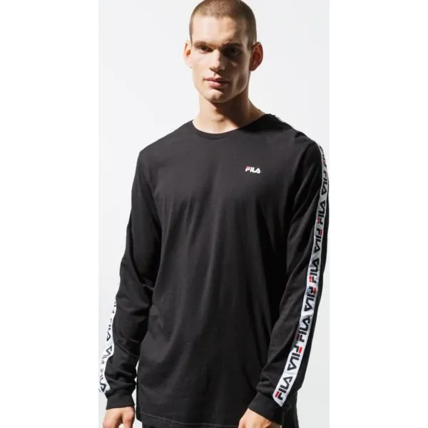 Fila Koszulka Ls Fabrice Long Sleeve Shirt , czarny, rozmiar S. Czarne bluzki z długim rękawem męskie Fila, m, bez wzorów, z bawełny, bez kołnierzyka. W wyprzedaży za 159.99 zł.
