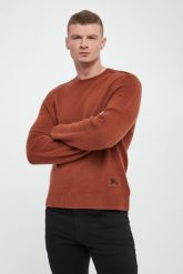 Sweter męski kaszmirowy BURBERRY. Swetry przez głowę męskie Burberry, m, bez wzorów, z kaszmiru, bez kołnierzyka. Za 5,129.00 zł.