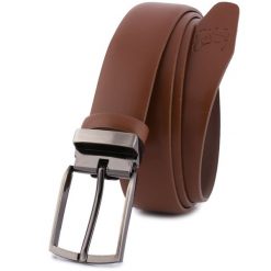Pasek męski BELTIMORE r.130-145 cm E38 brązowy. Brązowe paski damskie bez wzorów. Za 65.99 zł.