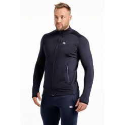 Bluza szybkoschnąca termoaktywna do biegania Rough Radical Boost. Niebieskie bluzy męskie ROUGH RADICAL, xl, bez wzorów, bez kaptura. W wyprzedaży za 152.91 zł.