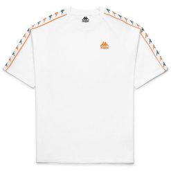 Koszulka Kappa 222 Banda Ninon. Białe buty sportowe męskie Kappa, bez zapięcia, na fitness i siłownię. Za 207.50 zł.