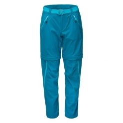 Damskie Lekkie Spodnie Turystyczne 2 W 1. Niebieskie spodnie sportowe damskie ELBRUS, bez wzorów, trekkingowe. Za 320.99 zł.
