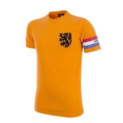 Koszulka dla dorosłych - Capitão da Holanda - Pomarańczowy. Brązowe koszulki sportowe męskie COPA FOOTBALL, l, bez wzorów, bez kołnierzyka, bez ramiączek, do piłki nożnej. Za 211.91 zł.