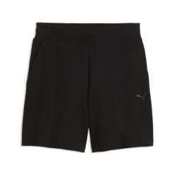 Damskie szorty Essentials Elevated z wysokim stanem o rozszerzanym kroju PUMA. Czerwone szorty sportowe damskie Puma, xl, bez wzorów, z bawełny, sportowe, z podwyższonym stanem. Za 129.00 zł.