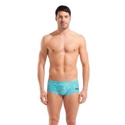 Spodenki kąpielowe męskie Arena Allover Swim Low Waist Short. Niebieskie kąpielówki męskie Arena, m, bez wzorów, krótkie, do pływania. Za 179.99 zł.