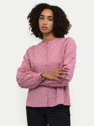 Kaffe Koszula Enya 10509091 Różowy Regular Fit. Czerwone bluzki damskie Kaffe, bez wzorów, z bawełny, bez kołnierzyka, bez ramiączek. Za 129.99 zł.