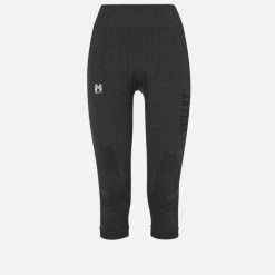 Legginsy termoaktywne damska MILLET Drynamic Soft 3/4 Tight W. Czarne bielizna termoaktywna damska Millet, s, bez wzorów, z dzianiny, bez ramiączek, długie. Za 199.00 zł.
