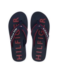 Tommy Hilfiger Japonki Sporty Hilfiger Beach Sandal FM0FM05913 Granatowy. Niebieskie klapki męskie Tommy Hilfiger, z materiału, sportowe. Za 169.99 zł.