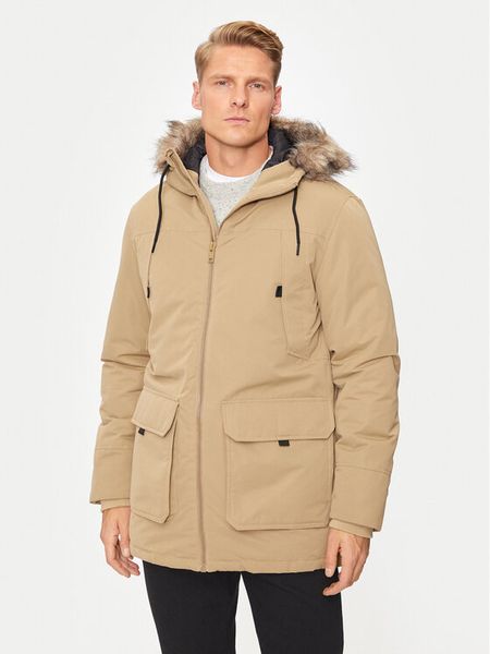 Jack & Jones Parka Construct 12258406 Beżowy Regular Fit. Brązowe kurtki męskie Jack & Jones, m, bez wzorów, z syntetyku, bez kaptura. Za 199.99 zł.