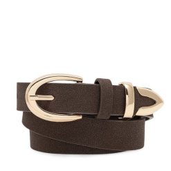 Pasek Damski Jenny Fairy. Brązowe paski damskie Jenny Fairy, bez wzorów. Za 39.99 zł.