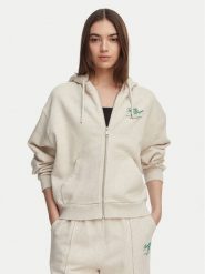 Tommy Hilfiger Bluza Terry WW0WW47845 Kremowy Relaxed Fit. Białe bluzy damskie Tommy Hilfiger, xl, bez wzorów, z bawełny, bez kaptura. Za 649.99 zł.