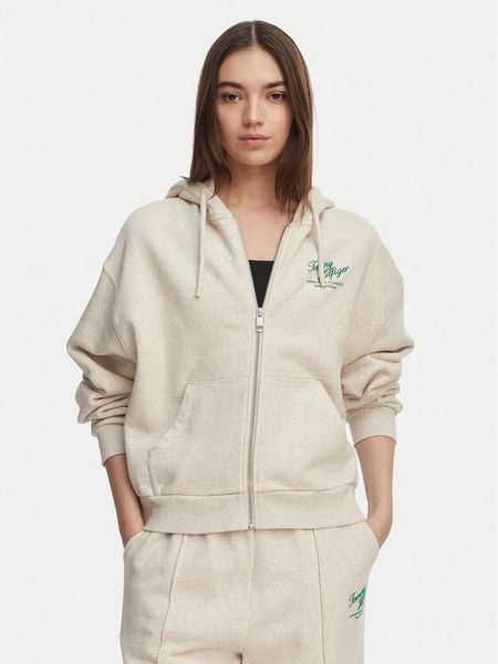 Tommy Hilfiger Bluza Terry WW0WW47845 Kremowy Relaxed Fit. Białe bluzy damskie Tommy Hilfiger, xl, bez wzorów, z bawełny, bez kaptura. Za 584.99 zł.