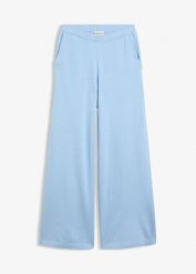 Spodnie culotte z tkaniny na lato. Białe spodnie materiałowe damskie bonprix, bez wzorów, z tkaniny. Za 59.99 zł.
