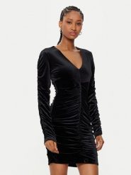 Guess Sukienka koktajlowa W5RK30 KCM62 Czarny Bodycon Fit. Czarne sukienki damskie Guess, xs, z aplikacjami, z syntetyku, wizytowe, bez kołnierzyka, bez ramiączek, bodycon. Za 377.00 zł.