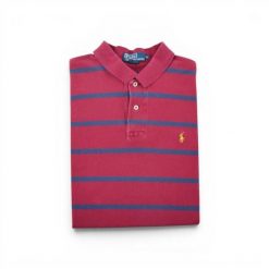 Second life - Polo Ralph Lauren koszulka męska z krótkim rękawem - Stan dobry. Czerwone koszulki polo męskie Ralph Lauren, l, bez wzorów, bez kołnierzyka, bez ramiączek, na golfa. Za 106.46 zł.
