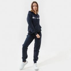 SPODNIE DRESOWE DAMSKIE CHAMPION-RIB CUFF PANTS XS. Niebieskie spodnie dresowe damskie Champion, uniwersalny, bez wzorów, z bawełny. Za 75.28 zł.