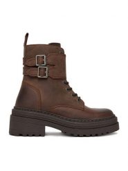 G-Star Raw Trzewiki CEO-WI34-ALASKA-03 Brązowy. Brązowe botki damskie G-Star Raw, ze skóry, retro, bez obcasa, na płaskiej podeszwie, bez zapięcia. Za 449.99 zł.