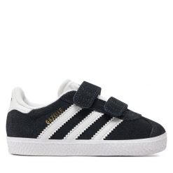 Sneakersy adidas. Czarne trampki i tenisówki chłopięce Adidas, bez wzorów, bez zapięcia. Za 469.99 zł.