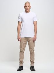 Koszulka męska z bawełny supima biała Supiclassic 101. Białe t-shirty męskie Big Star, l, bez wzorów, z bawełny, bez kołnierzyka. Za 119.99 zł.
