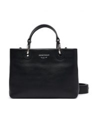 Emporio Armani Torebka EW000361 Czarny. Czarne torebki do ręki damskie Emporio Armani, bez wzorów, ze skóry, bez dodatków. Za 2,239.00 zł.
