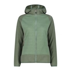 Damska kurtka z kapturem CMP. Zielone kurtki sportowe damskie CMP, bez wzorów, z kapturem, trekkingowe. Za 295.30 zł.