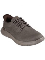 Skechers Półbuty Slip-Ins: Garza - Clive 205352/DKTP Brązowy. Brązowe półbuty na co dzień męskie Skechers, z materiału, bez zapięcia. Za 322.99 zł.