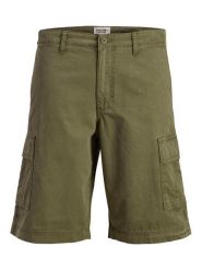 Jack & Jones Szorty materiałowe Cole 12292263 Zielony Regular Fit. Zielone szorty męskie Jack & Jones, l, bez wzorów, z bawełny. Za 129.99 zł.