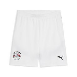 Męskie szorty Egipt 2025 PUMA White Black. Białe krótkie spodenki sportowe męskie Puma, l, bez wzorów, do piłki nożnej. Za 199.00 zł.