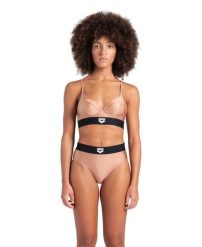 Strój kąpielowy damski dwuczęściowy bikini na basen plażę Arena Logo Tape. Brązowe bikini damskie Arena, l, bez wzorów. Za 61.98 zł.
