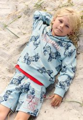 Spodenki Chłopięce LEGO Ninjago Pino301 Turkusowe. Niebieskie szorty dla chłopców LEGO, bez wzorów, z bawełny, młodzieżowe. Za 109.99 zł.