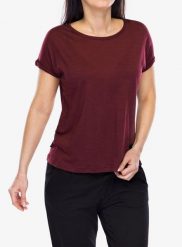 Koszulka merino damska Sensor Merino Air Traveller Tee SS. Czerwone t-shirty damskie Sensor, m, bez wzorów, z poliamidu, bez kołnierzyka. Za 291.49 zł.