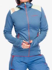 Bluza z kapturem damska La Sportiva Lucendro Thermal Hoody. Niebieskie bluzy damskie La Sportiva, l, bez wzorów, z materiału, z kapturem. Za 648.99 zł.