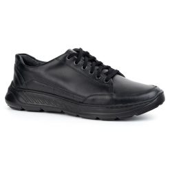 Olivier 928MA czarne męskie buty skórzane casual. Czarne półbuty na co dzień męskie ze skóry, biznesowe, bez zapięcia. Za 351.82 zł.